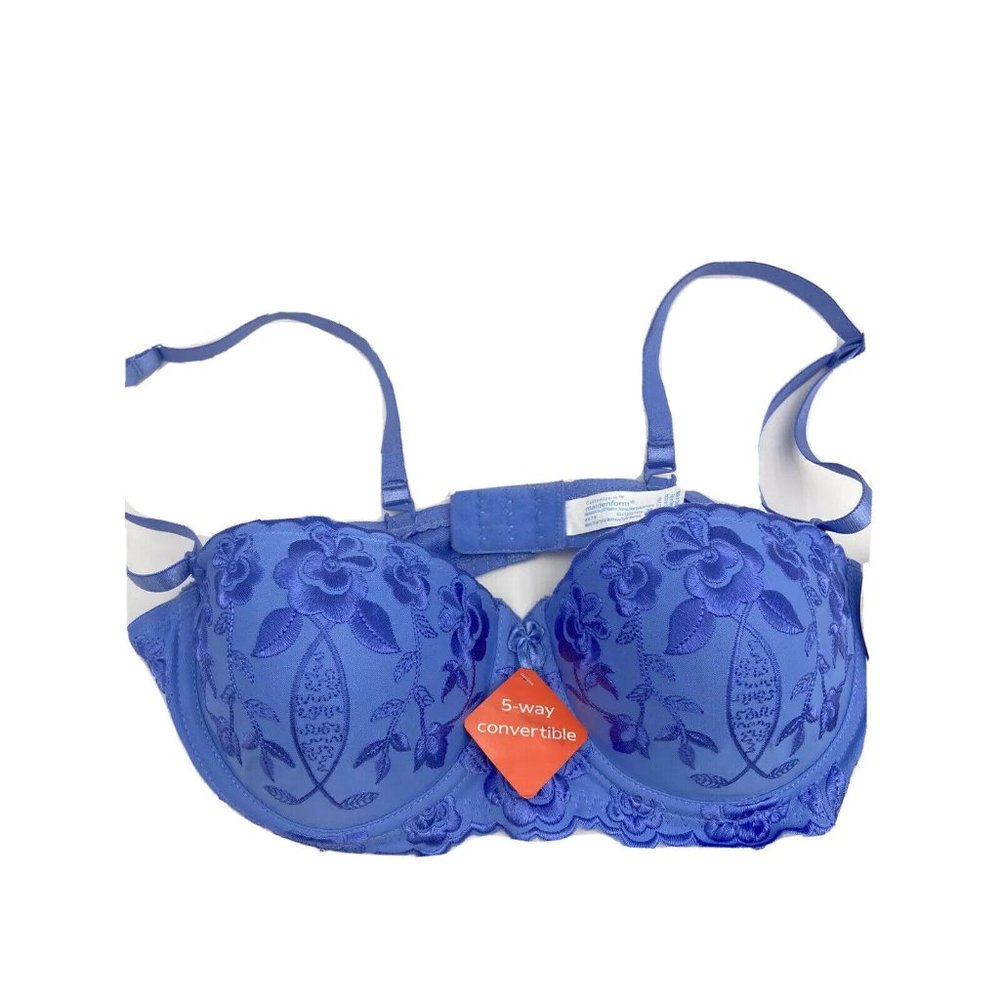 Maidenform Womens Size 36C Bra Blue Convertible Pu